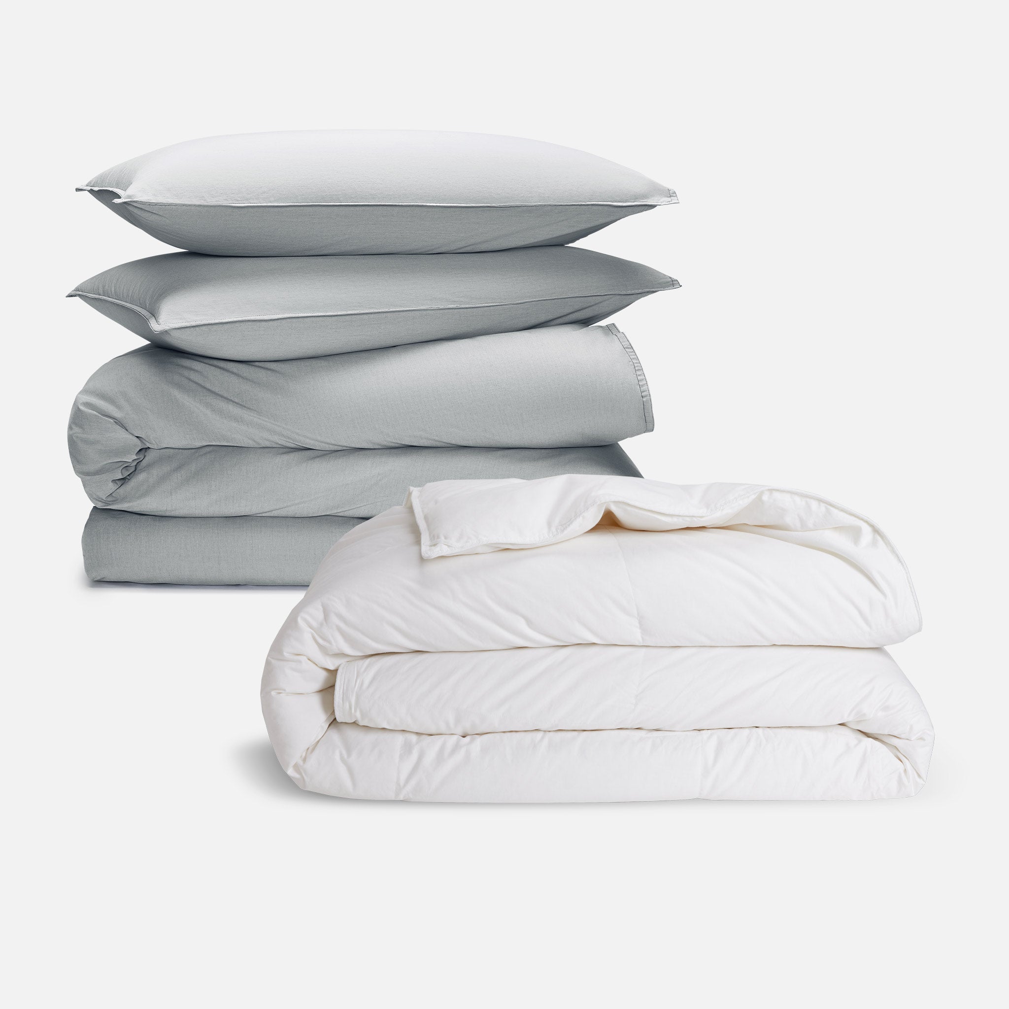 Brooklinen Washed Classic Percale Duvet Set Bundle