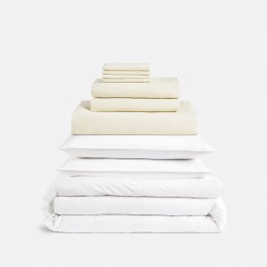 Brooklinen Washed European Linen Bedding Move-In Bundle