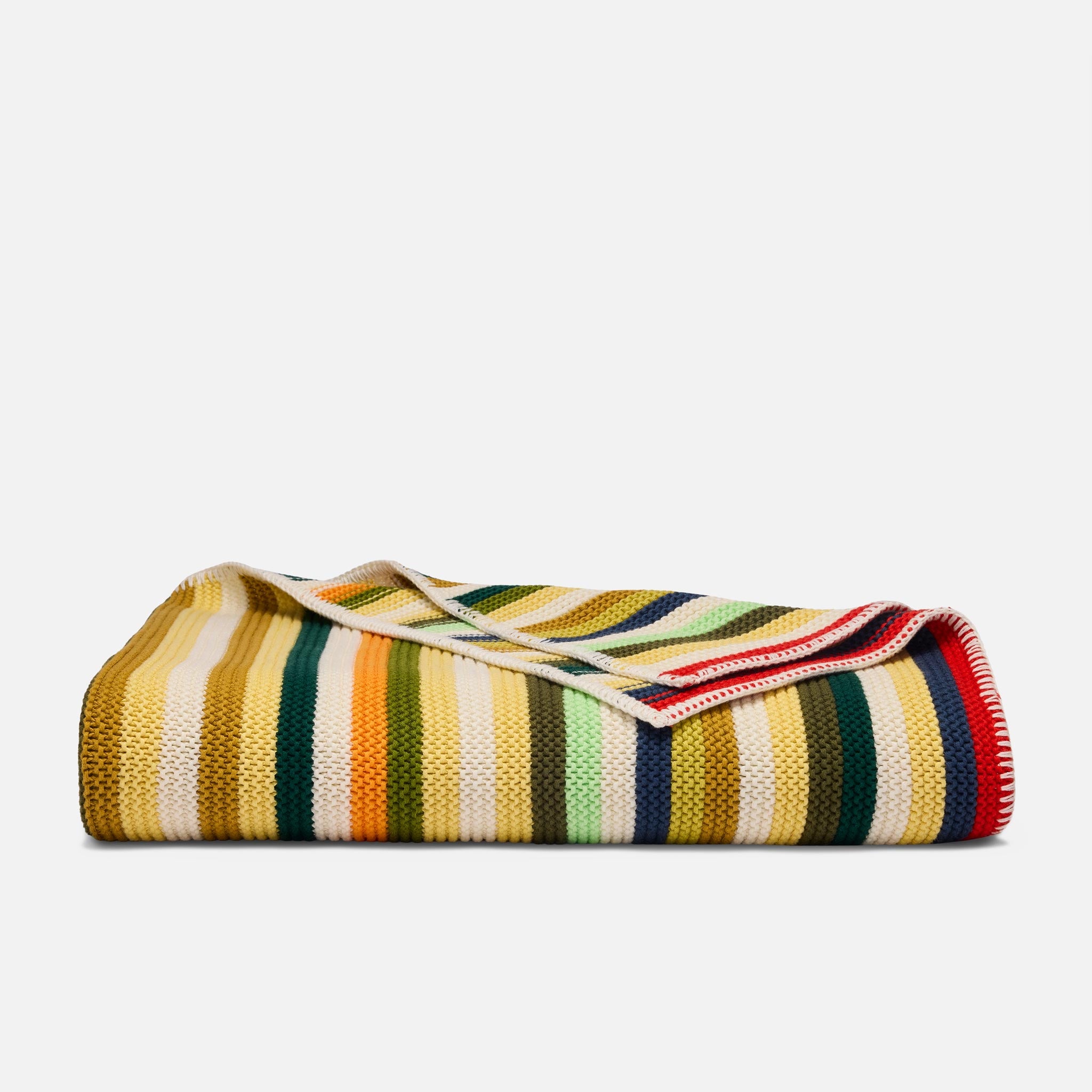 Brooklinen Multi Stripe Knit Throw