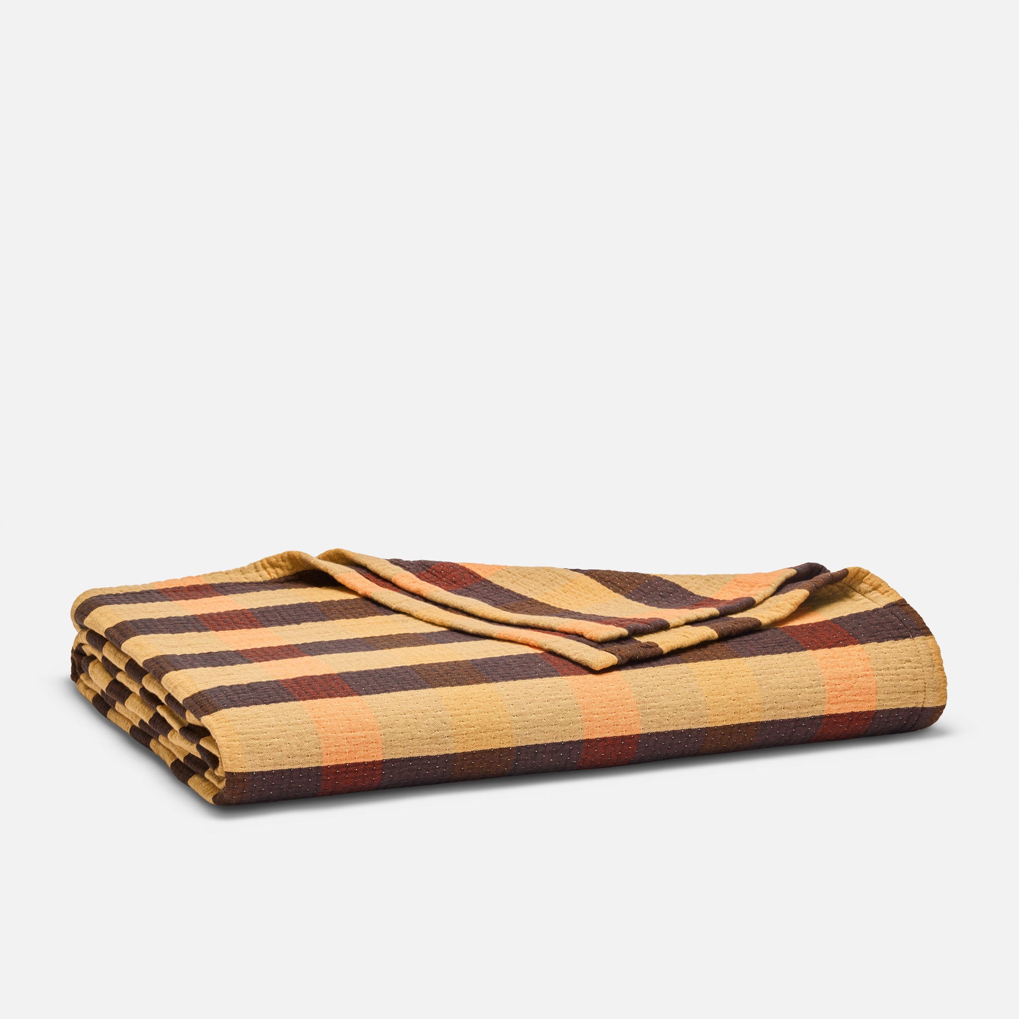 Brooklinen Sunwashed Check Bed Blanket