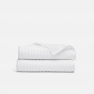 Brooklinen Ribbed Cotton TENCEL™ Bath Towels Set of 2