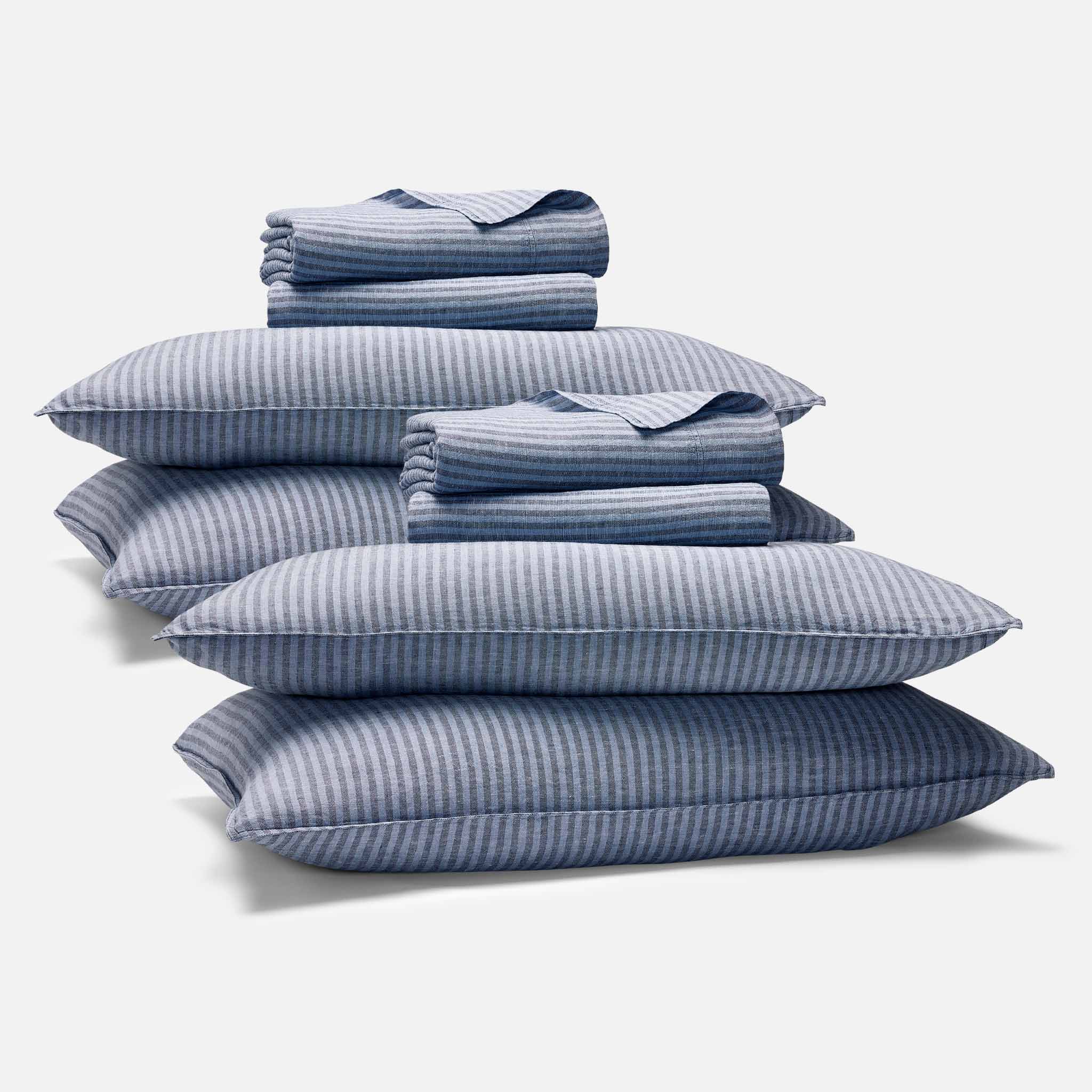 Brooklinen Set of 2 Washed European Linen Core Sheet Set Bundle