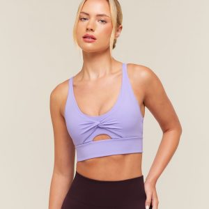 Gymshark Twist Front Sports Bra - Pace Purple