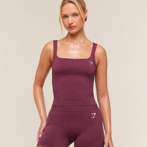 Gymshark Vital Seamless Tank With Shelf - Strength Pink/Marl