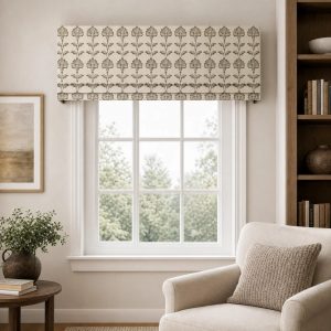 Brexton Cole x TWOPAGES Print Cotton Blend Flat Roman Valance