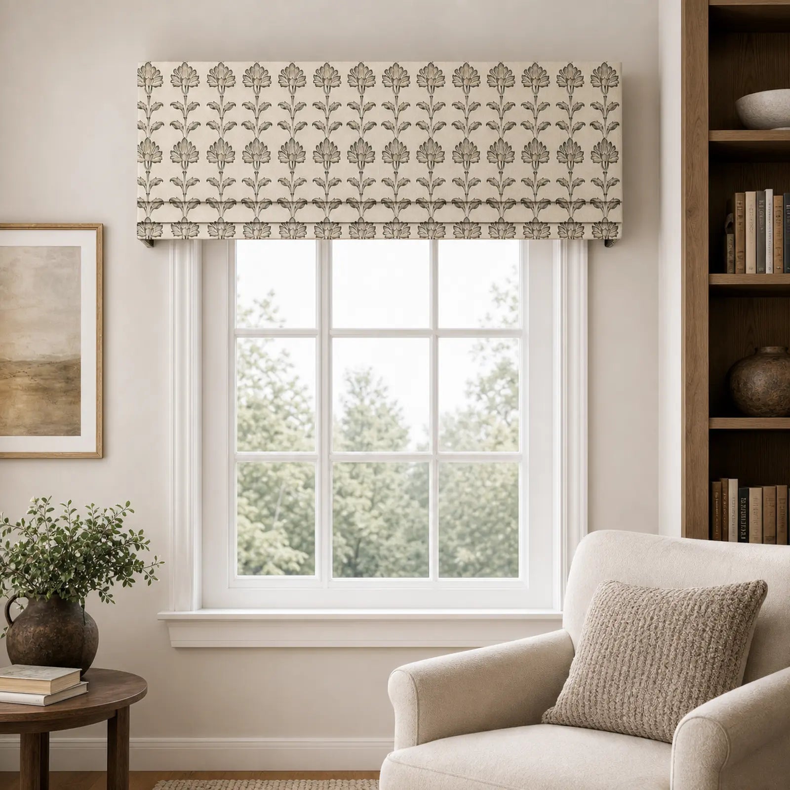 Brexton Cole x TWOPAGES Print Cotton Blend Flat Roman Valance
