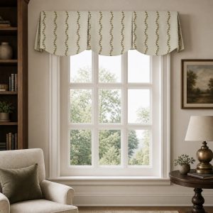 Brexton Cole x TWOPAGES Print Cotton Blend Scalloped Valance
