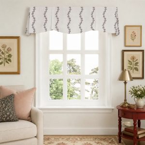 Brexton Cole x TWOPAGES Print Cotton Blend Shaped Valance