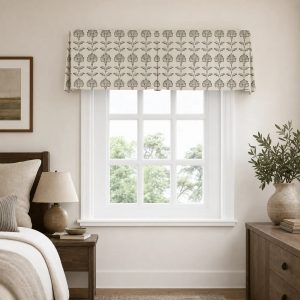 Brexton Cole x TWOPAGES Print Cotton Blend Center Pleated Valance