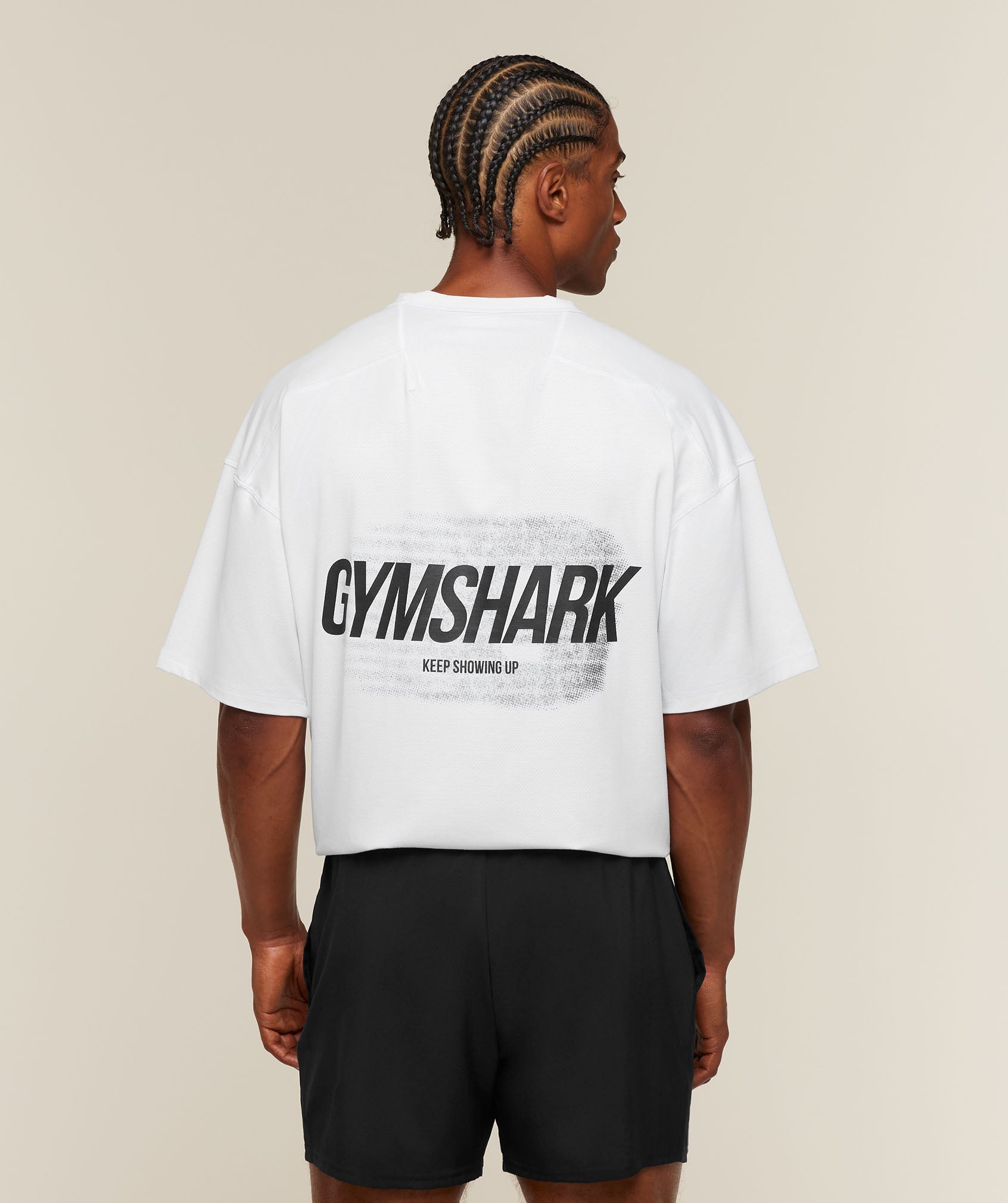 Gymshark Hybrid T-Shirt - White