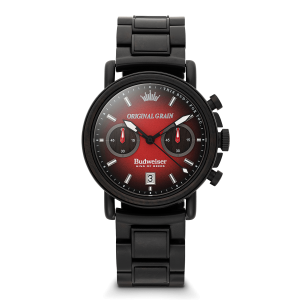 Original Grain Budweiser King of Beers Black Chrono 42mm