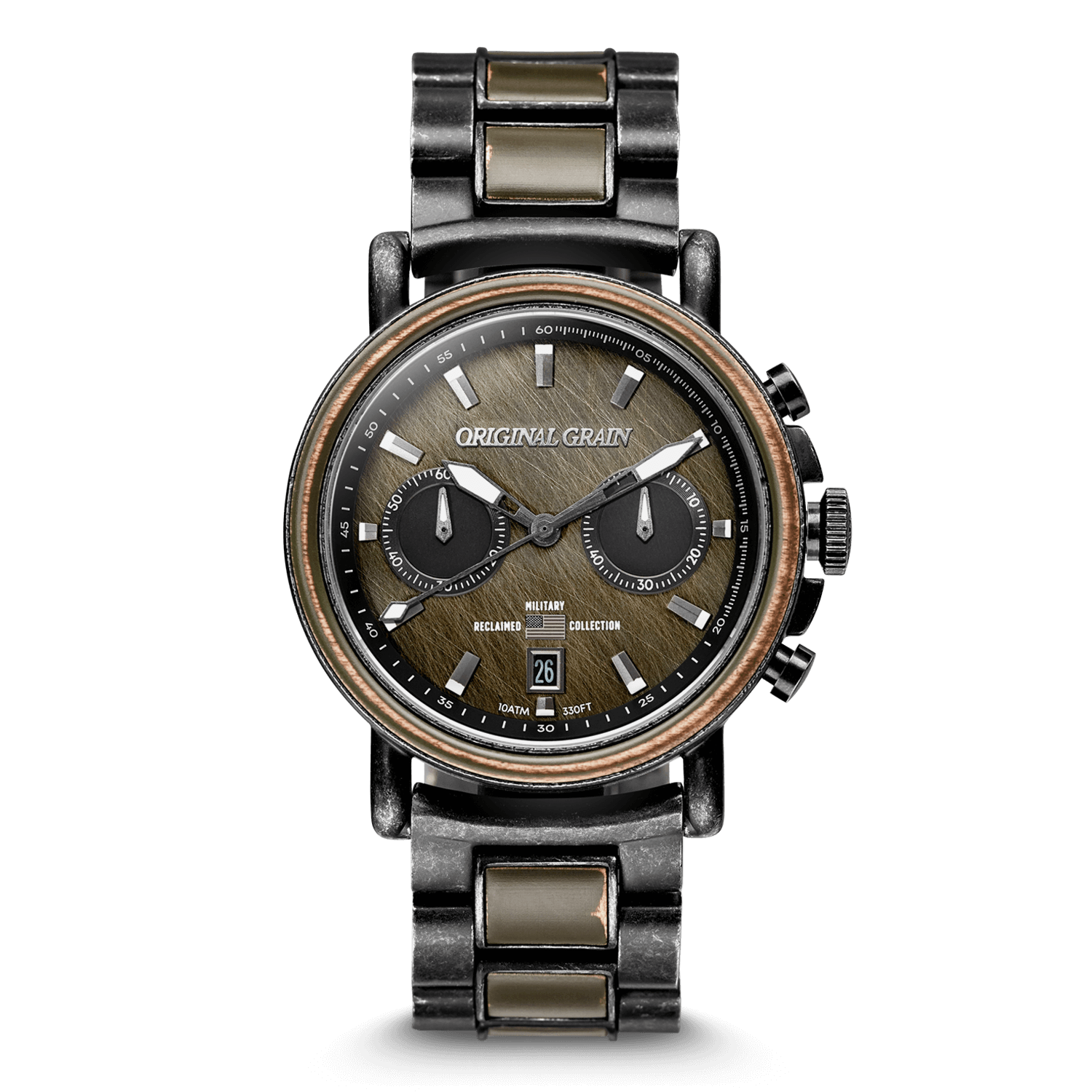 Original Grain Military Stonewashed Steel Chrono 44mm