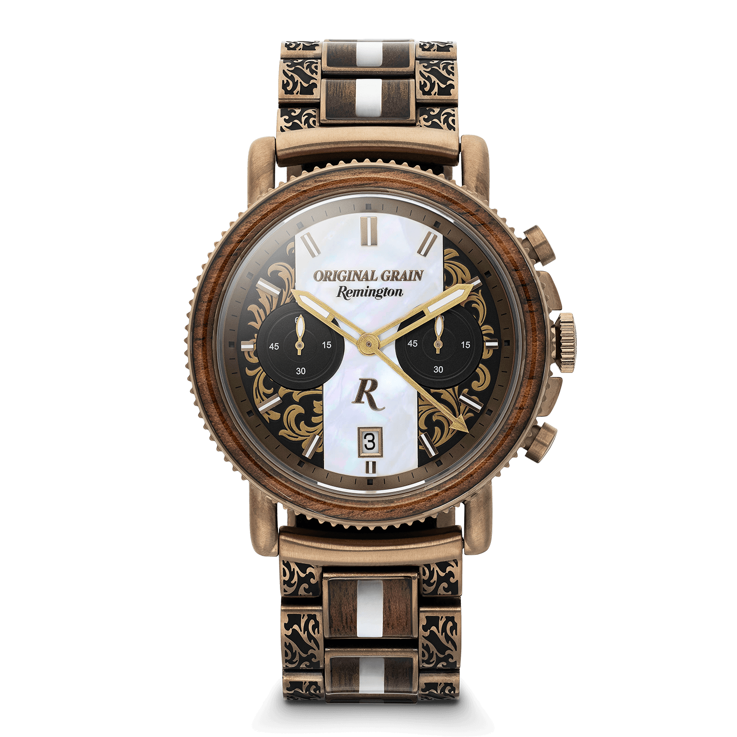 Original Grain Remington Western Mother of Pearl Chrono 44mm