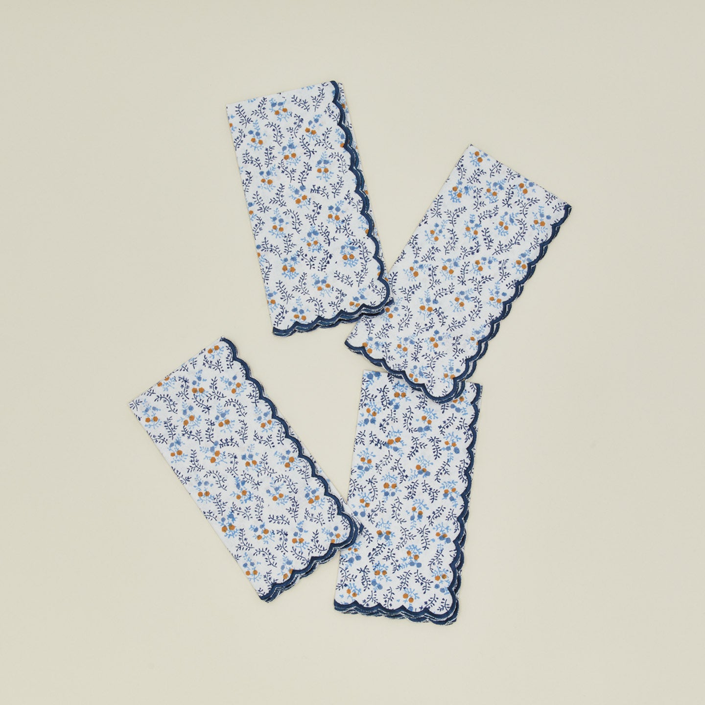 Hawkins New York Little Flowers Napkins, Set of 4 - Blue