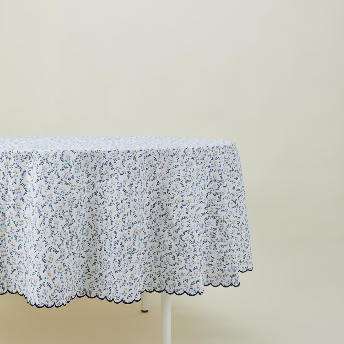 Hawkins New York Little Flowers Round Tablecloth - Blue