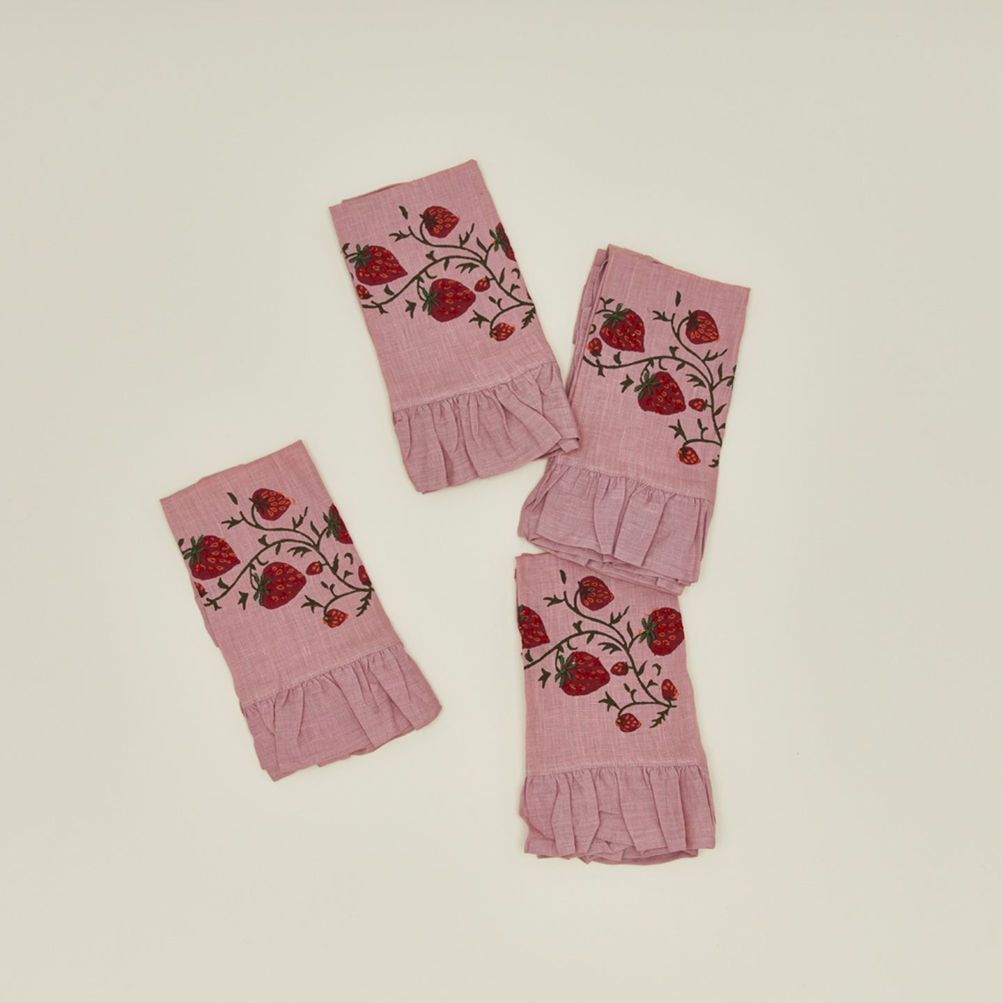 Hawkins New York Fraises De Bois Napkins, Set of 4