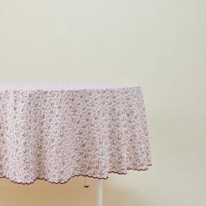 Hawkins New York Little Flowers Round Tablecloth - Maroon