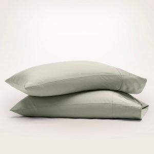 Bollandbranch Percale Hemmed Pillowcase Set - Sageleaf (Personalized)