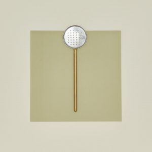 Hawkins New York Simple Metal Flat Slotted Spoon - Brass