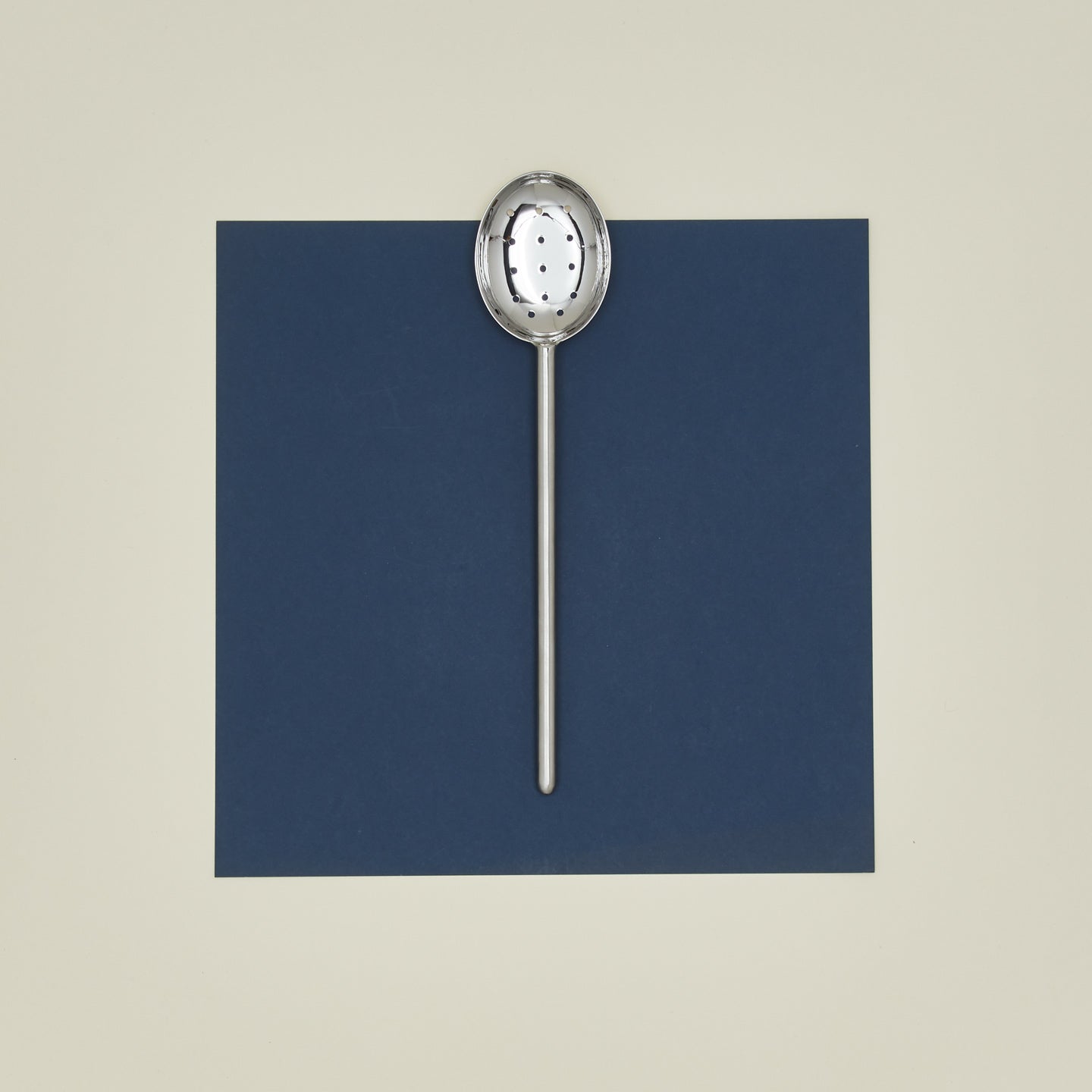 Hawkins New York Simple Metal Slotted Spoon - Silver