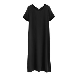 Cuyana Silk Pleat-Back Tee Dress