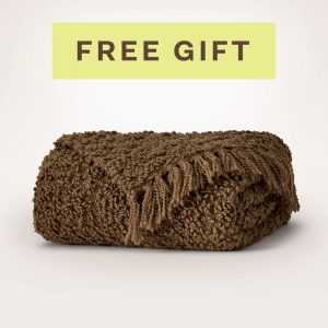 Bollandbranch FREE Cozy Bouclé Throw Blanket - Deep Camel