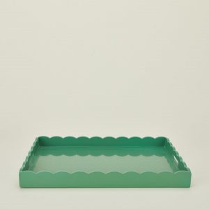 Hawkins New York Large Scalloped Serving Tray - Moss