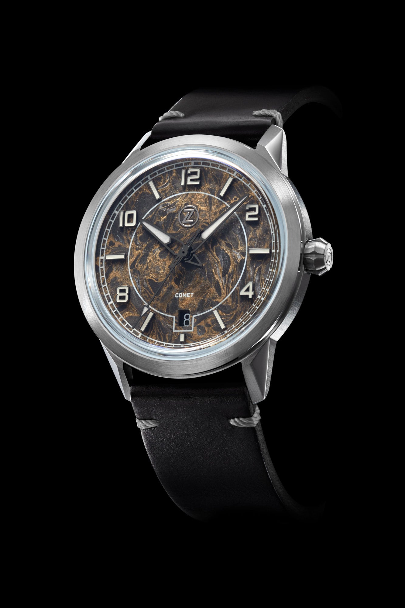 Zelos Comet 39mm 'Gold Carbon'