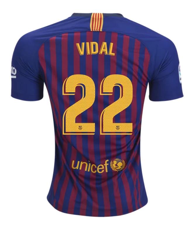 Soccer Jersey Club Vidal FC Barcelona 18/19 Home Jersey