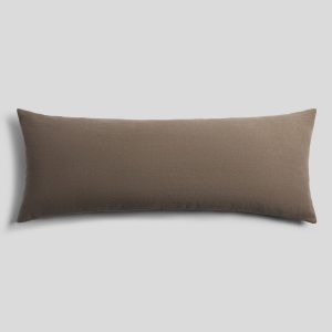 Parachute Vintage Linen Body Pillow Cover (Warm Grey)