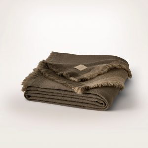 Bollandbranch Lave Wool Throw Blanket - Walnut/Twig