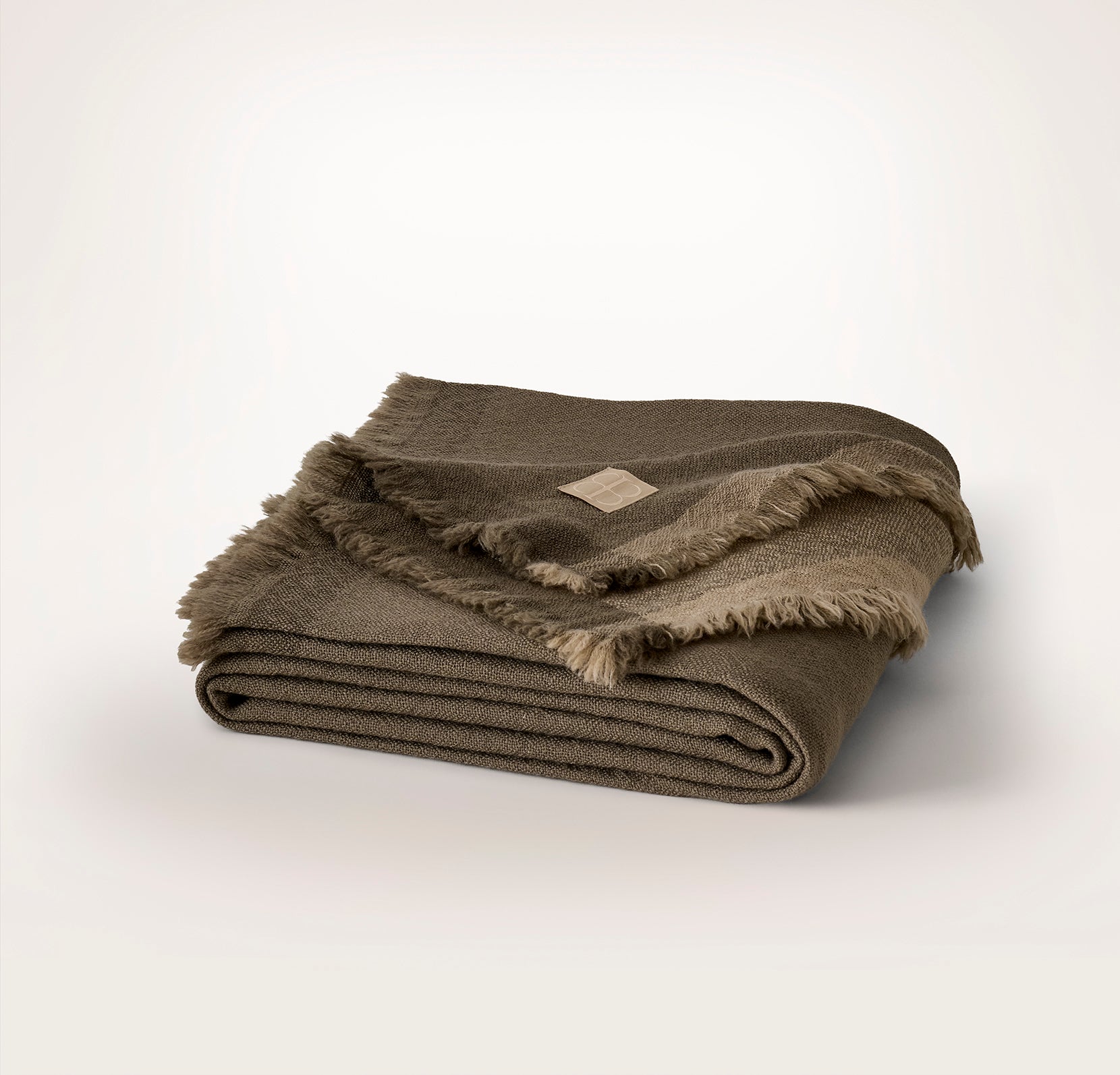 Bollandbranch Lave Wool Throw Blanket - Walnut/Twig