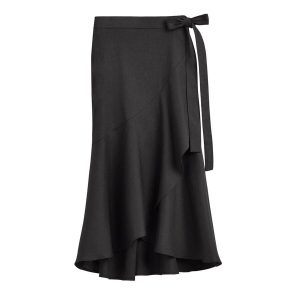 Cuyana Linen Ruffle Wrap Skirt