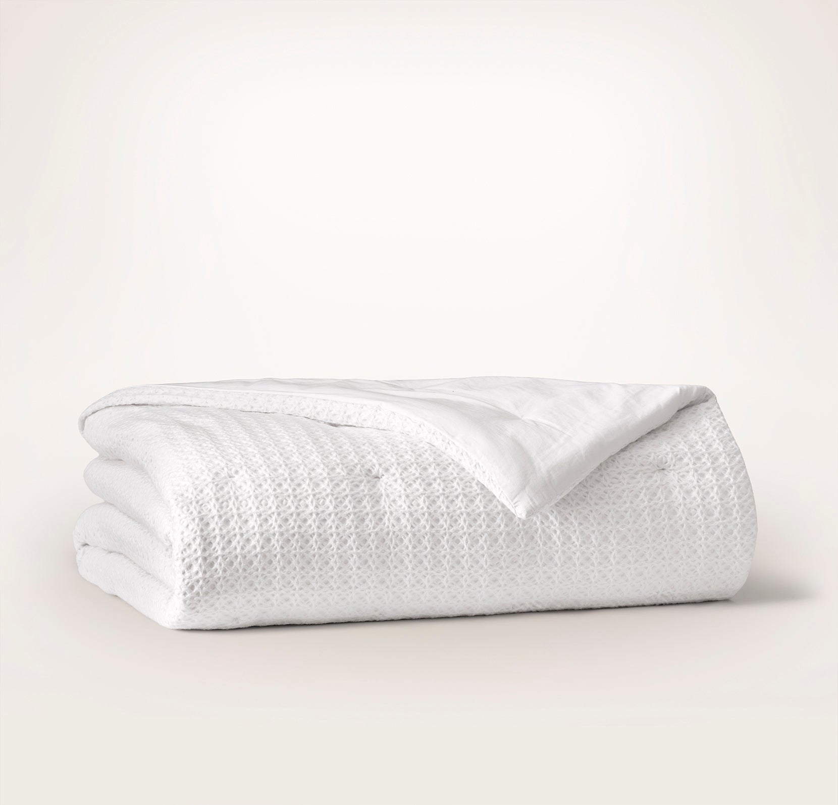 Bollandbranch Mosaic Waffle Comforter - White/White