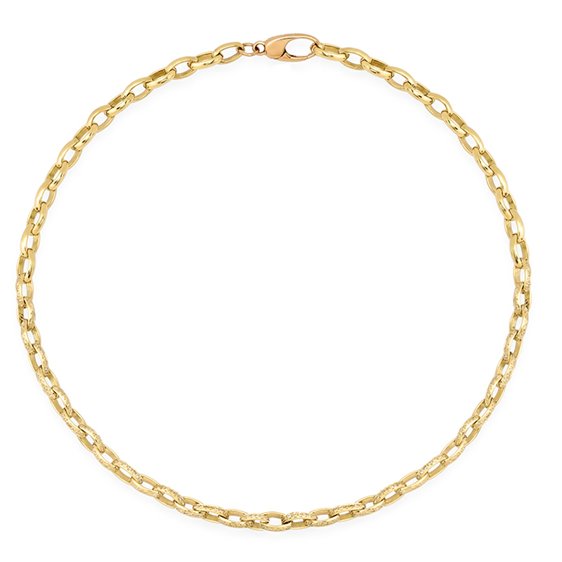 Jennifer Meyer Luxe Diamond Edith Link Anklet
